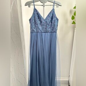 Ever Pretty Sequin Tulle Blue Dress XL/10